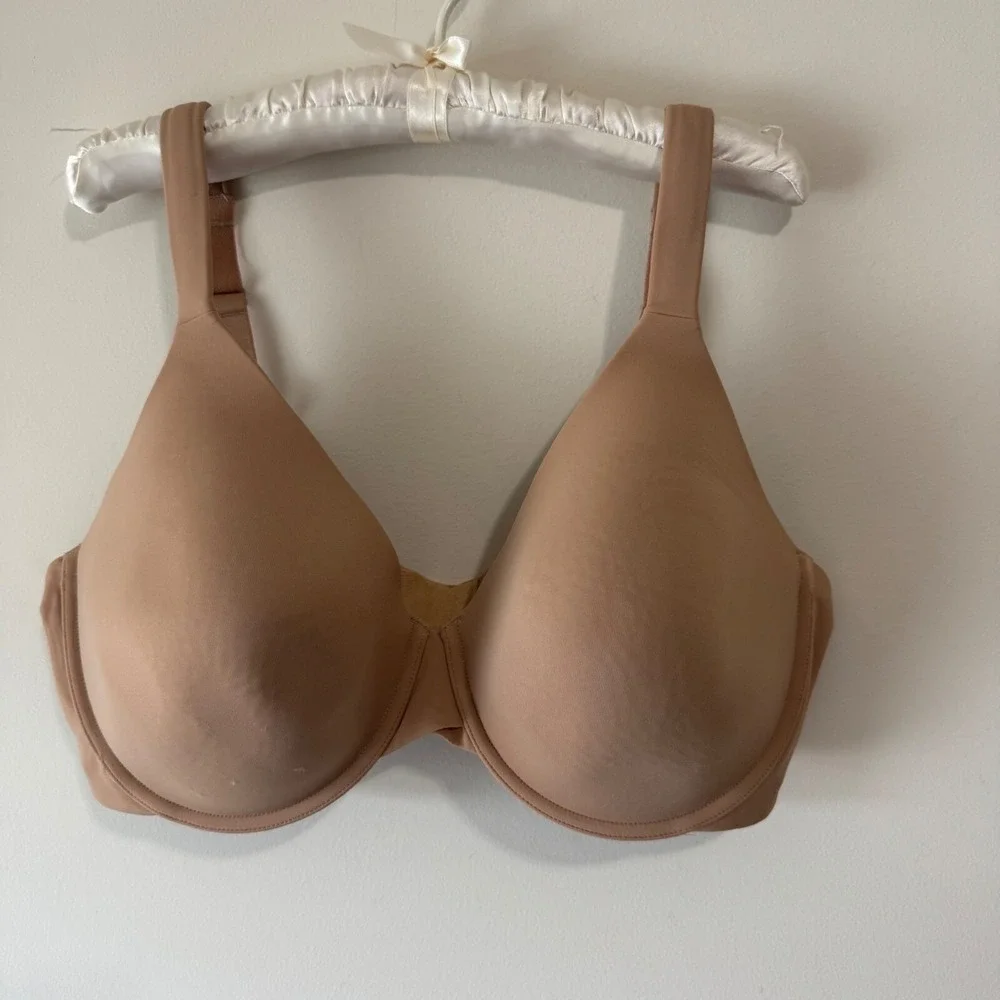 Ambrielle Women Full Figure Everyday Full Coverage Underwire Bra 42DD Nude Beige